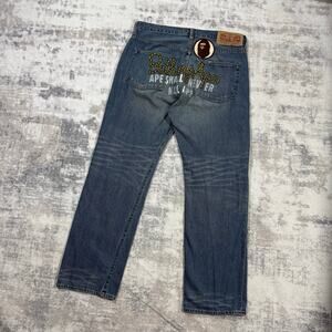 Authentic Bape 2000’s Champion Logo Jeans 36